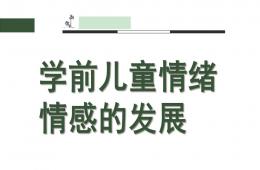 幼兒園學(xué)前兒童情緒情感的發(fā)展PPT課件