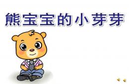 小班語言熊寶寶的小芽芽PPT課件配音音樂
