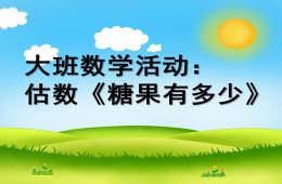 大班數學估數糖果有多少PPT課件