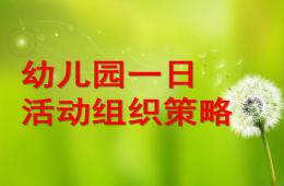幼兒園一日活動組織策略PPT課件