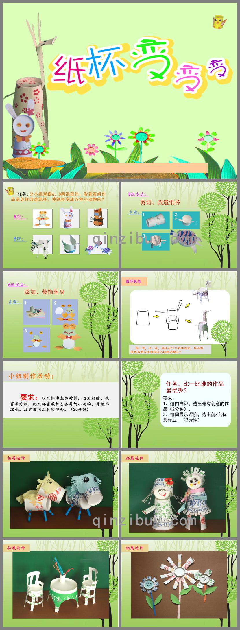 大班美術美工課紙杯變變變PPT課件