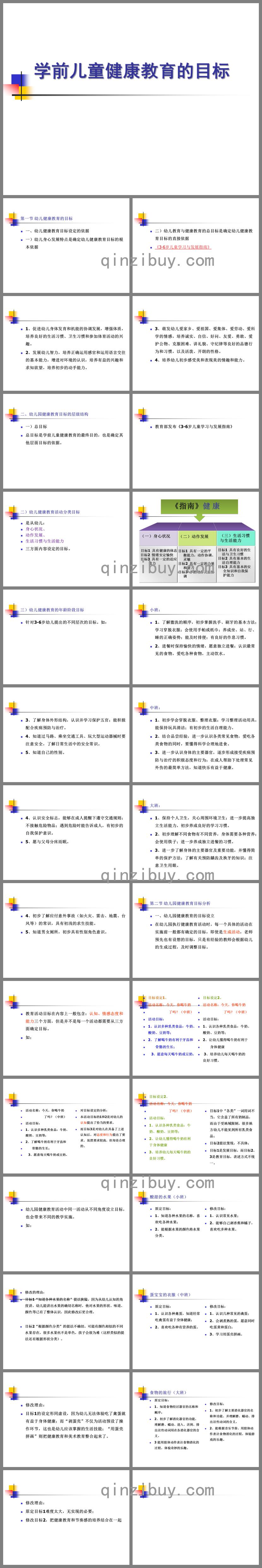 幼兒園健康教育活動的目標PPT課件