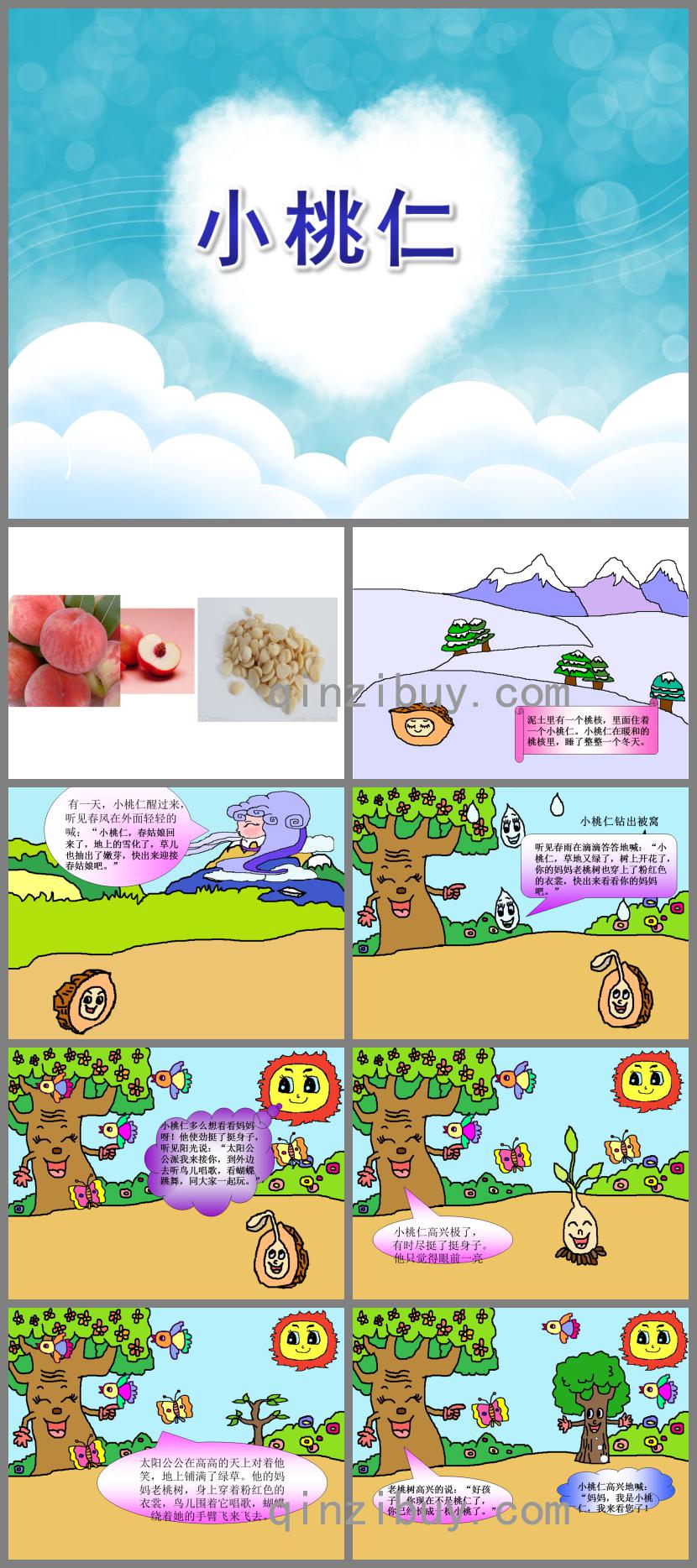 大班故事小桃仁PPT課件
