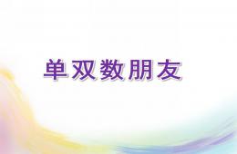 大班數(shù)學(xué)單雙數(shù)朋友PPT課件