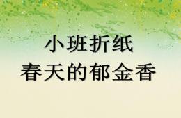 小班折紙春天的郁金香PPT課件