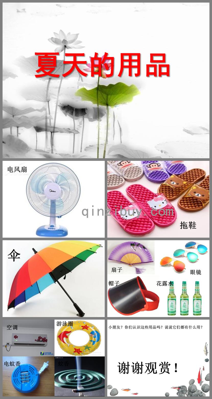 中班科學夏天的用品PPT課件
