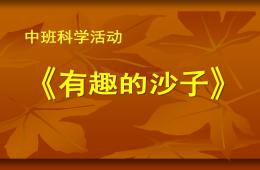中班科學活動有趣的沙子PPT課件