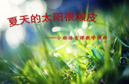 小班語言夏天的太陽很頑皮PPT課件
