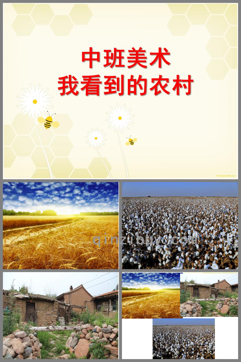 中班美術我看到的農村PPT課件