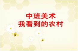 中班美術我看到的農村PPT課件