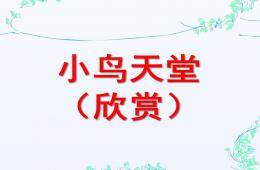 大班美術欣賞小鳥天堂PPT課件