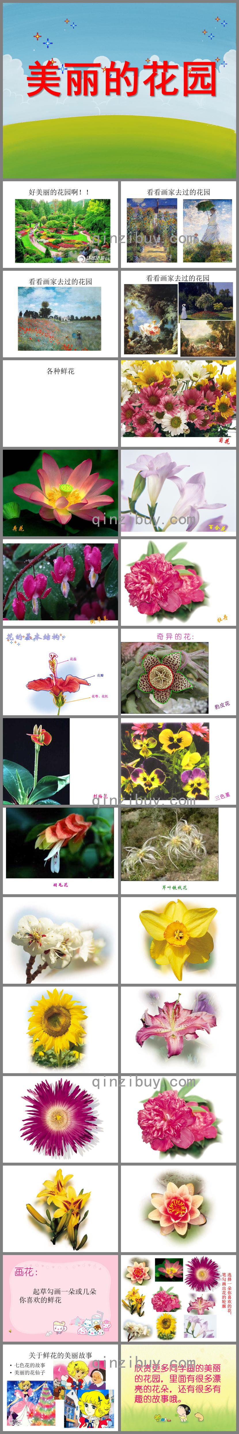 大班美術(shù)活動美麗的花園PPT課件