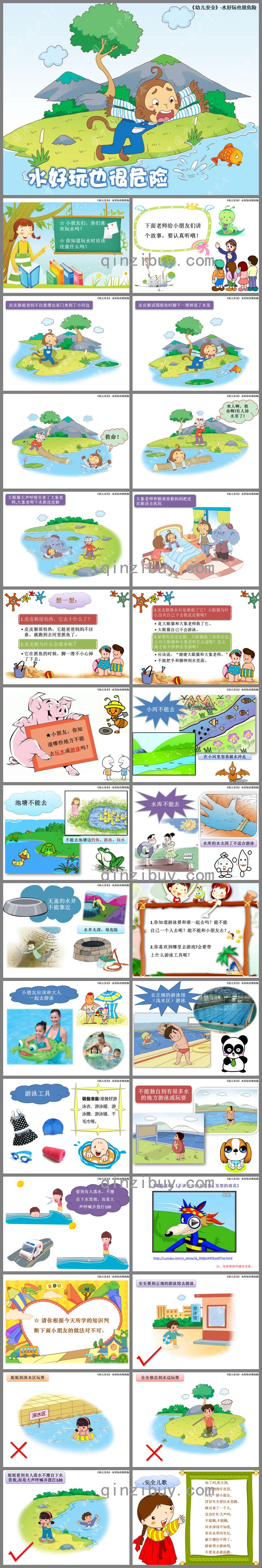 大班安全水好玩也很危險PPT課件