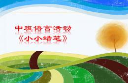 中班語言小小蠟筆PPT課件