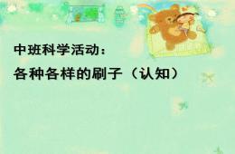 中班科學(xué)各種各樣刷子PPT課件