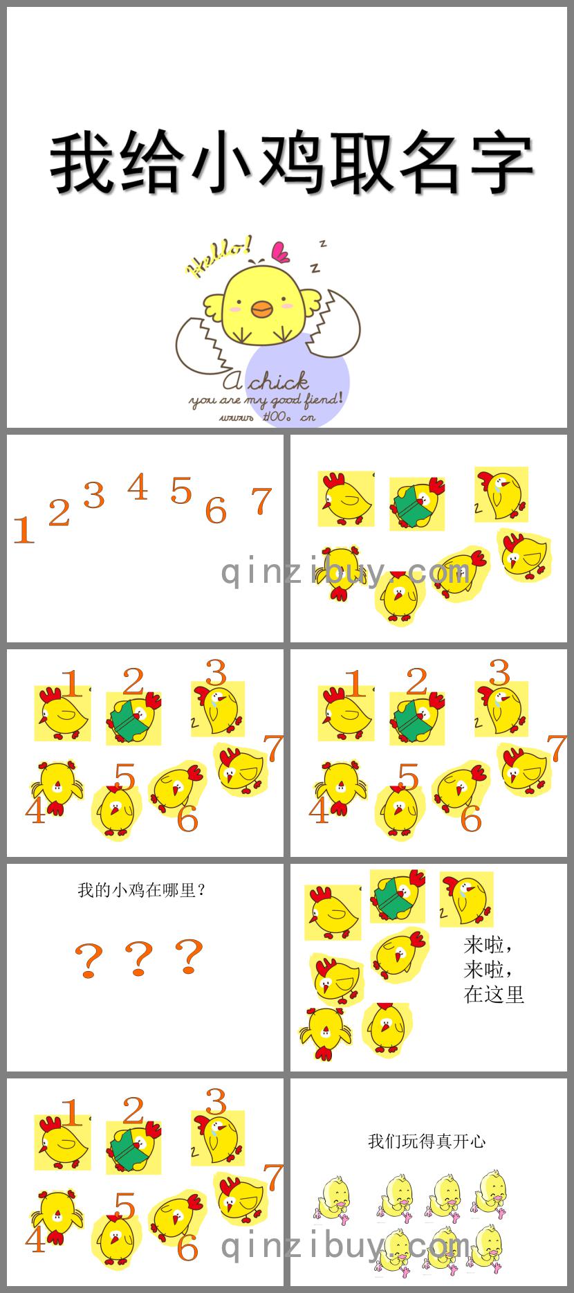 小班語言我給小雞取名字PPT課件
