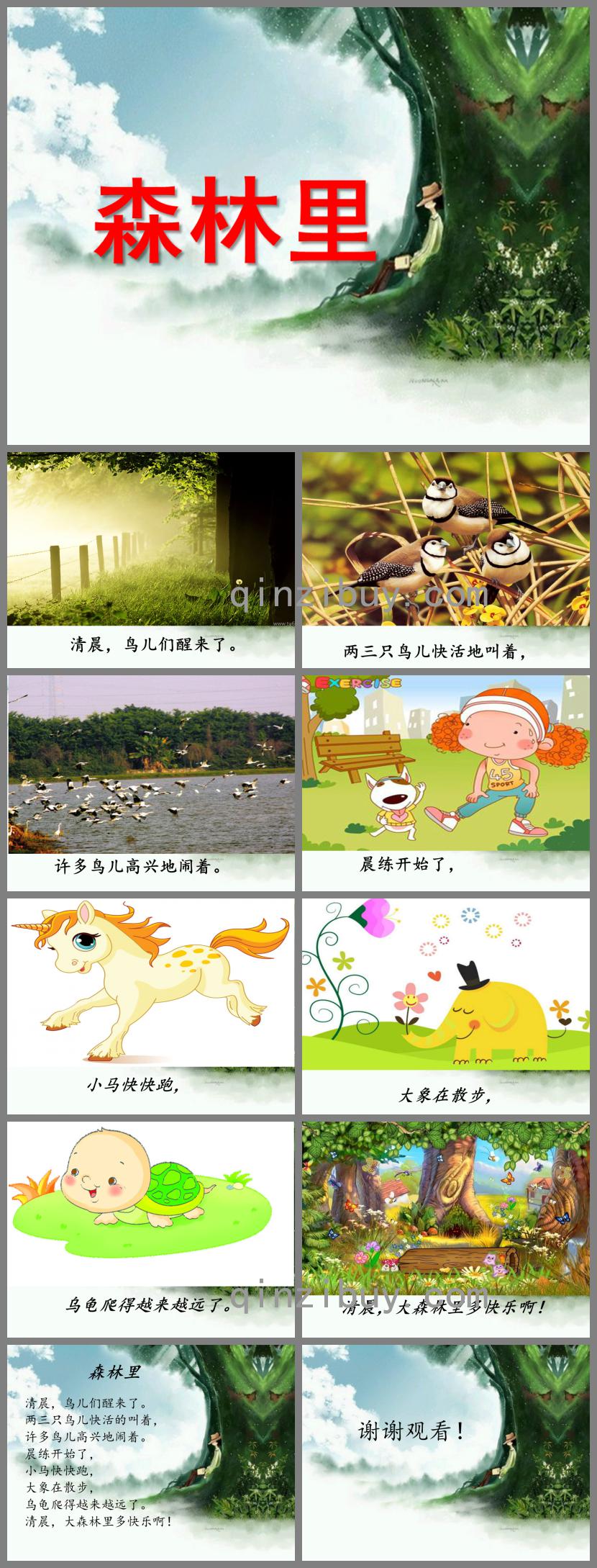 大班語言森林里PPT課件