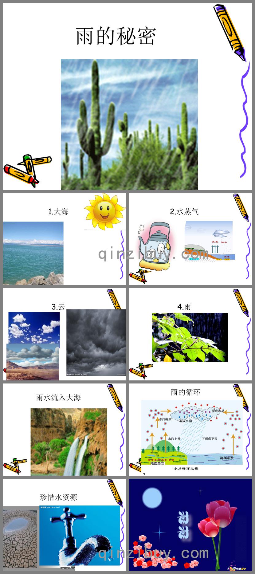 中班雨的秘密PPT課件
