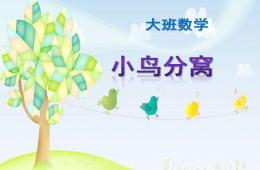 大班數學小鳥分窩PPT課件
