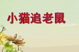 中班語言小貓追老鼠PPT課件