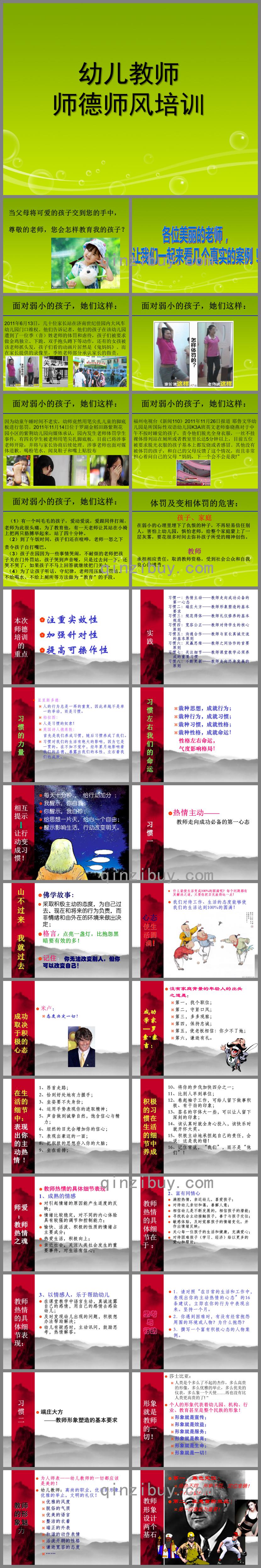 幼兒教師師德師風培訓PPT課件