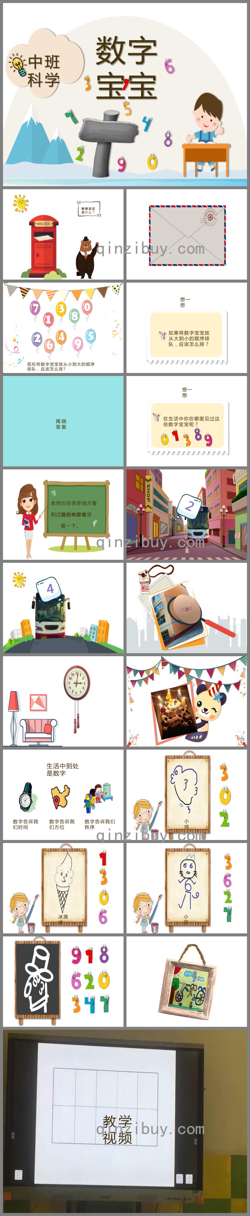 中班科學數字寶寶PPT課件