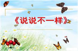 大班數(shù)學(xué)說說不一樣PPT課件