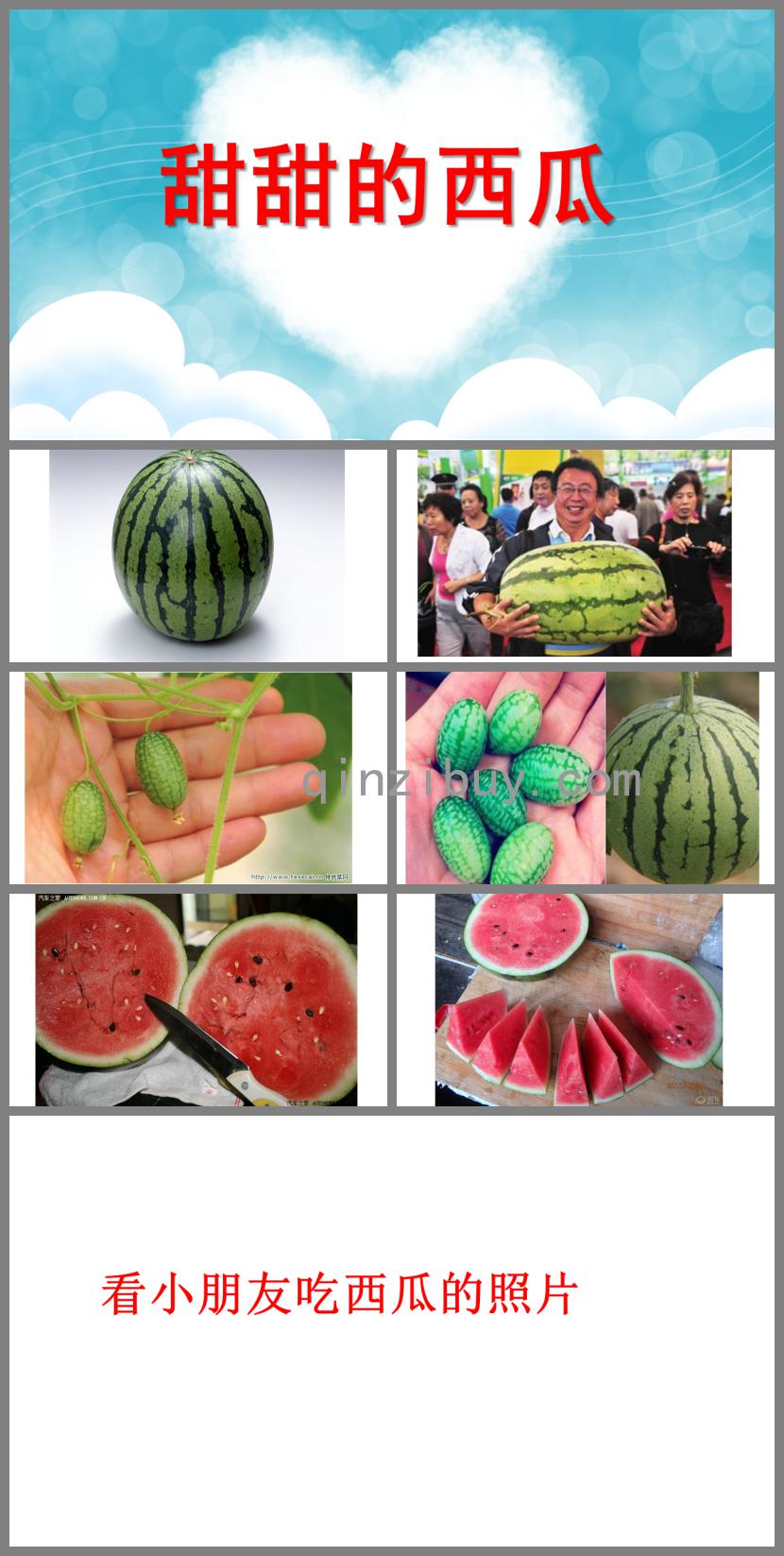 托班科學甜甜的西瓜PPT課件