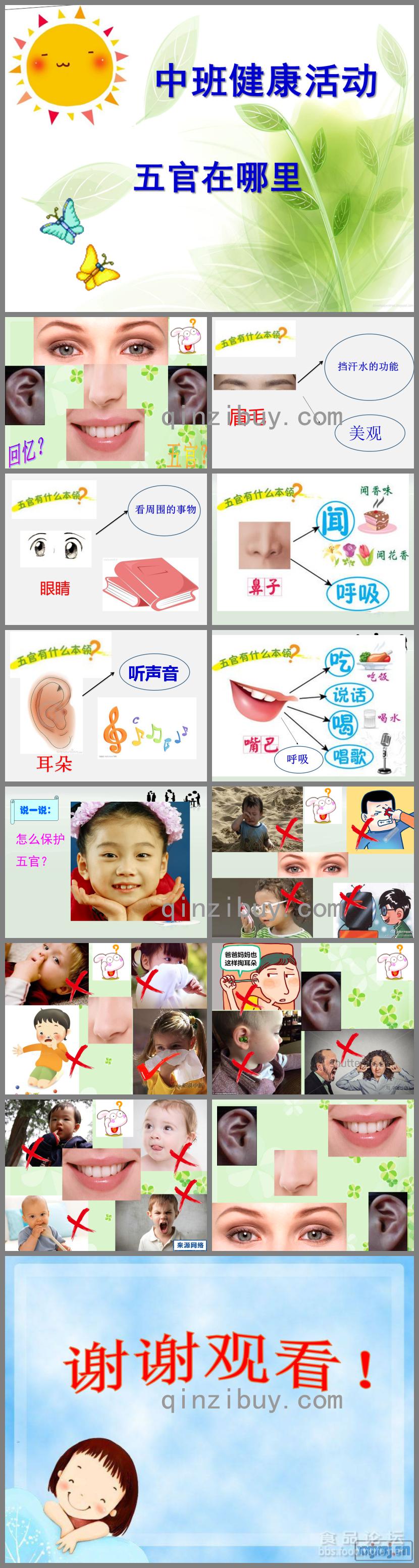 中班健康五官在哪里PPT課件