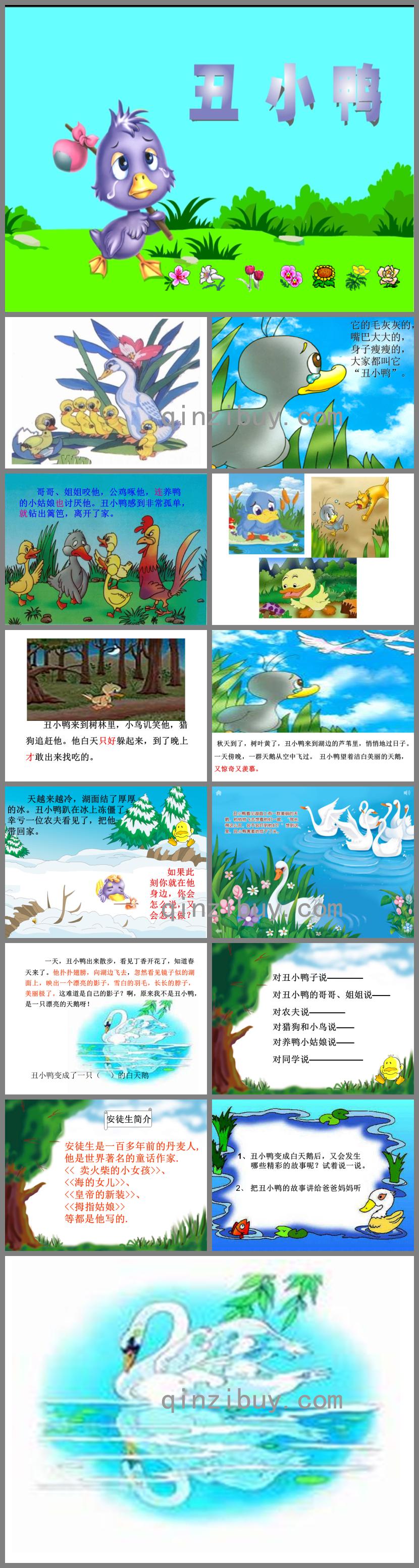 中班教學活動課件丑小鴨PPT課件
