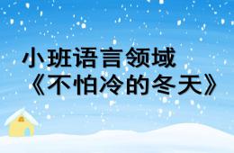 小班語言不怕冷的大衣PPT課件
