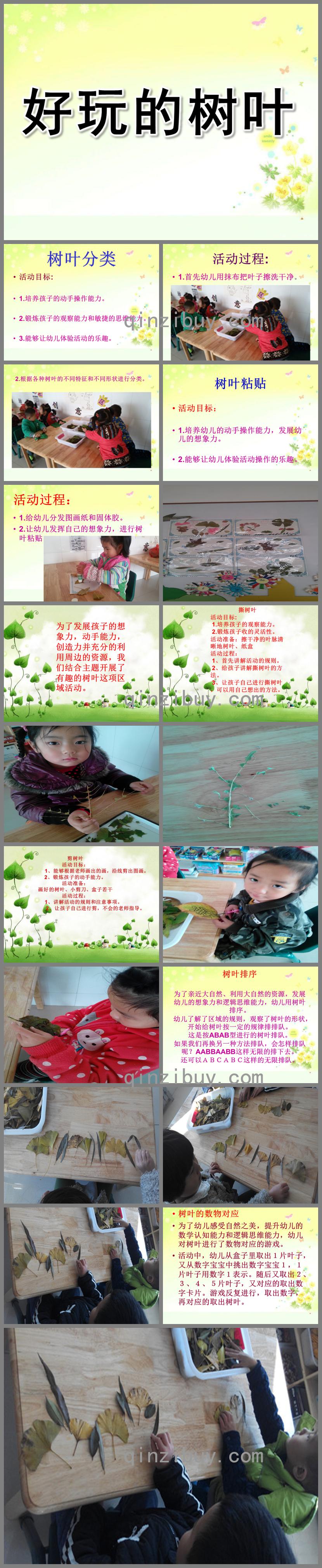 中班區域活動好玩的樹葉PPT課件