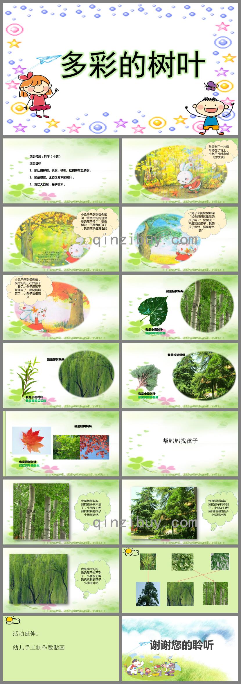 小班科學多彩的樹葉PPT課件