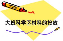 幼兒園科學講座大班科學區材料的投放PPT課件
