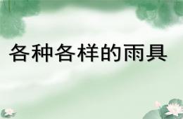 小班社會各種各樣的雨具PPT課件