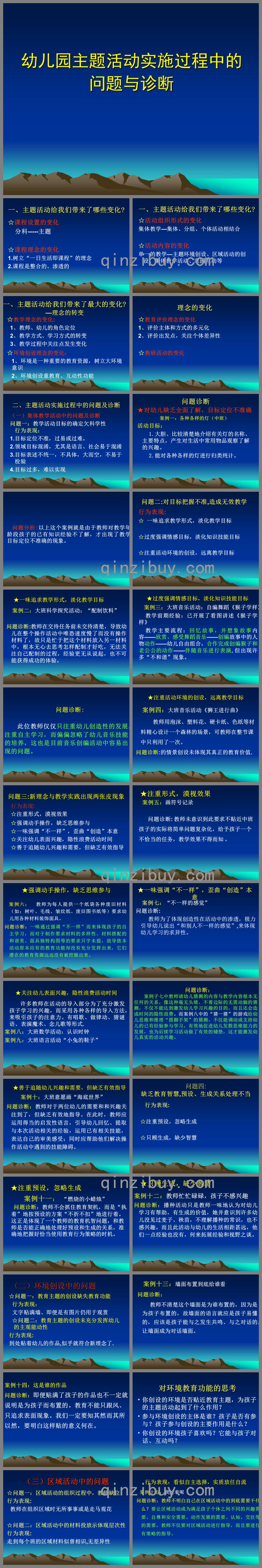 幼兒園主題活動(dòng)實(shí)施過程中的問題及診斷PPT課件