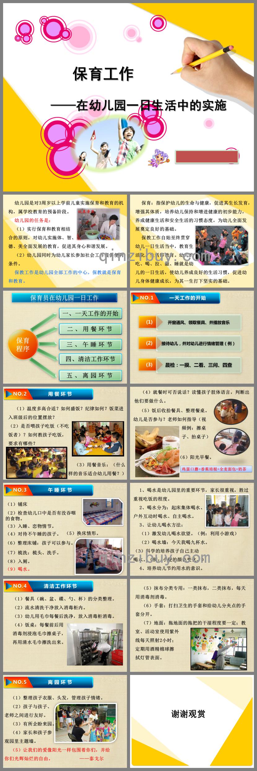 保育工作——在幼兒園一日生活中的實施PPT課件