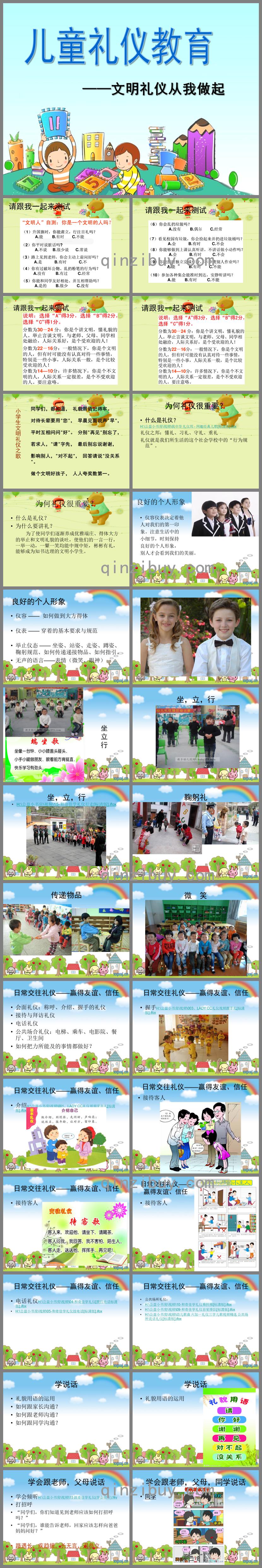 兒童禮儀教育PPT課件