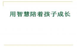 家庭教育——用智慧陪伴孩子成長PPT課件