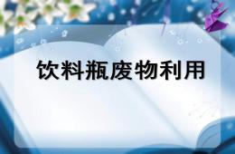 手工制作美術(shù)飲料瓶廢物利用PPT課件