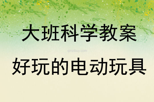 大班科學活動好玩的電動玩具教案反思