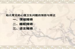 幼兒常見心理衛生問題的預防與矯正PPT課件