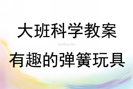 大班科學(xué)活動(dòng)有趣的彈簧玩具教案反思