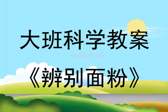 大班科學活動辨別面粉教案反思