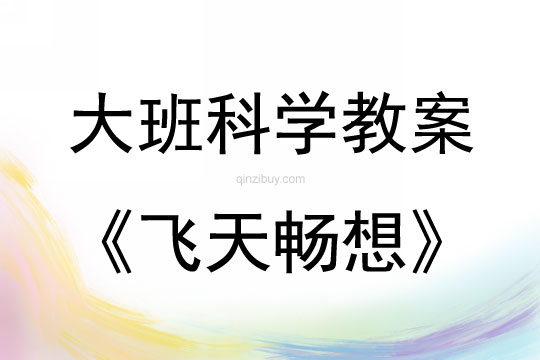 大班科學(xué)活動飛天暢想教案反思