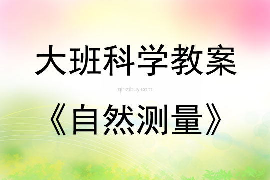 大班科學活動自然測量教案反思