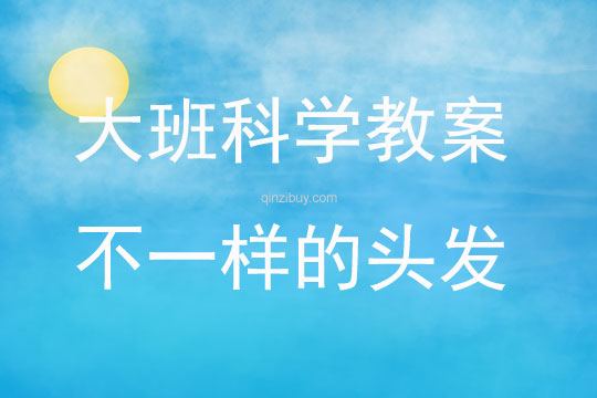大班科學活動不一樣的頭發教案反思