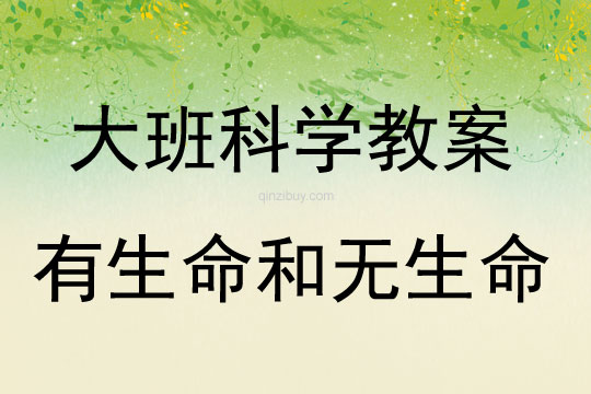 大班科學(xué)活動(dòng)有生命和無生命教案反思
