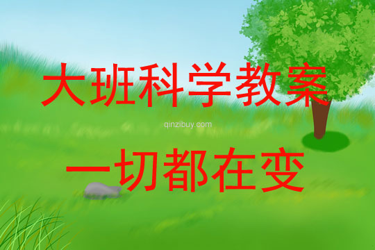 大班科學(xué)活動一切都在變教案反思
