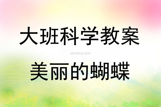大班科學美麗的蝴蝶教案反思